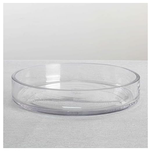 CYS Excel Clear Wide Glass Cylinder Vase (H:1.5" D:7.5") Flower Vase Centerpieces Hurricane Floating Pillar Candle Holder Terrarium Planter