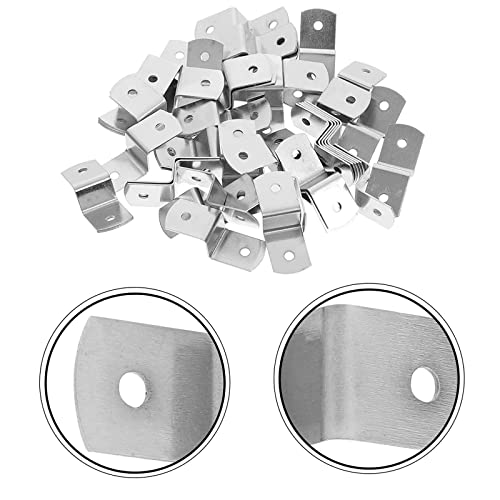 TA-VIGOR Metal Z Shape Photo Picture Frame Braces Brackets with Screws 30mm x 13mm x 6mm - Set of 10, Silver, 10Pcs-30mm x 13mm x 7mm - Image 4