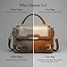 Collection Satchel for Women - Ladies Shoulder Bag With Top Handle, Crossbody Handbag Purse with Adjustable (Khaki)