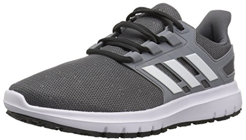 adidas Men's Energy Cloud 2 Running Shoe, Grey/White/Grey, 8 M US