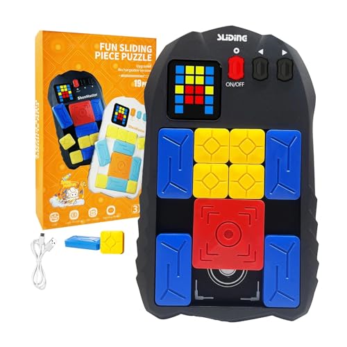 BEBESIRI Super Slide Puzzle Game, Rechargeable Electronic Brain Teaser with