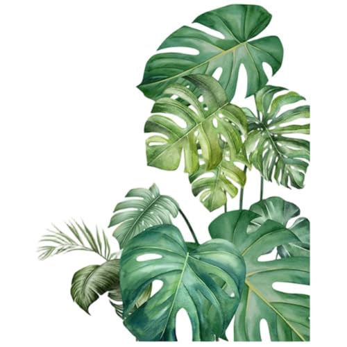 Vinilo decorativo de pared 3D hojas Monstera 30x90 cm miniatura 7