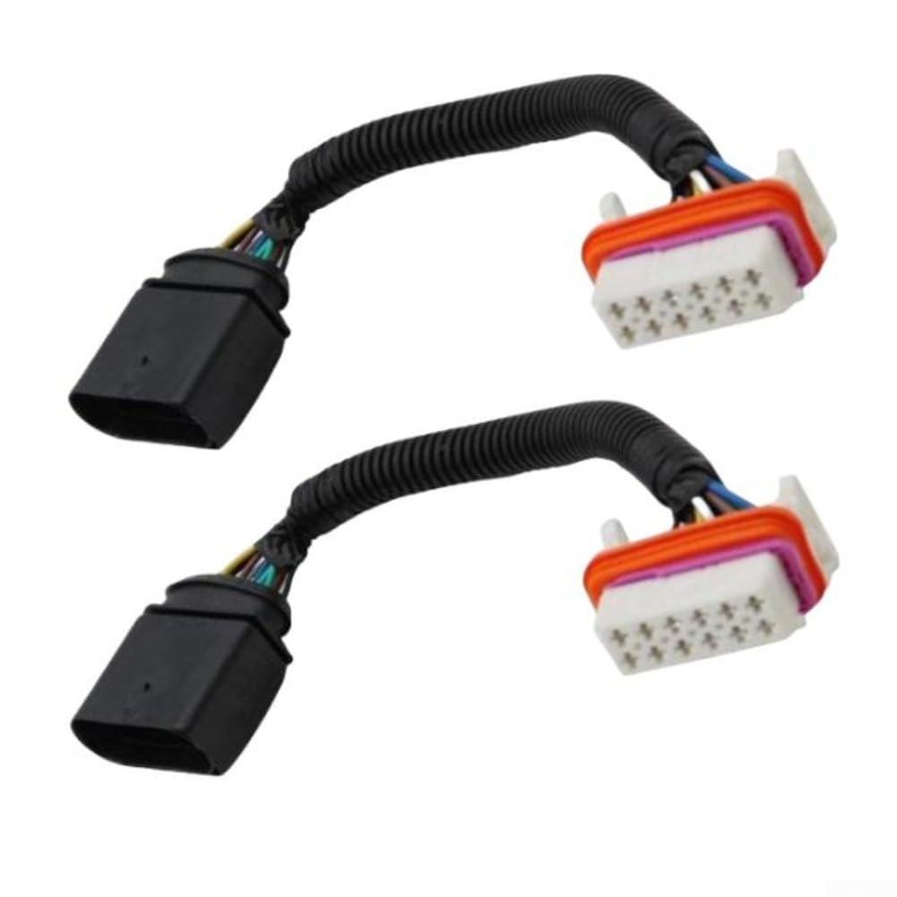 2 adattatori di cablaggio per fari 7L6971071A per Touareg 2004-2007 Materiale plastico Sostituzione diretta Lampada di illuminazione automatica ATV UTV Side-by-Side Parts Accesso