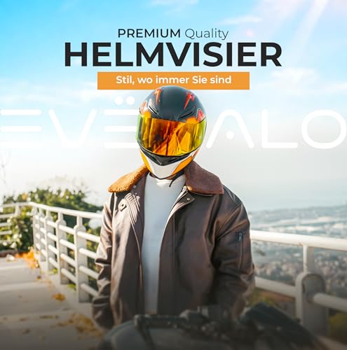 Everalo kompatibel mit Visier Agv K1 - K1s - K3sv - K5 - K5s - S4sv - Horizon - Skyline - Strada - Stealth sv - Compact - GT-2 (Verspiegelt Chrom)