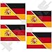 Vinyl-Aufkleber mit spanisch-deutscher Flagge, 50 mm