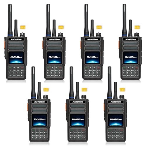 KaYoTom Lifetime Free GPS Rapid Dual-Mode Walkie Talkie Poc Radios(7-Pack)