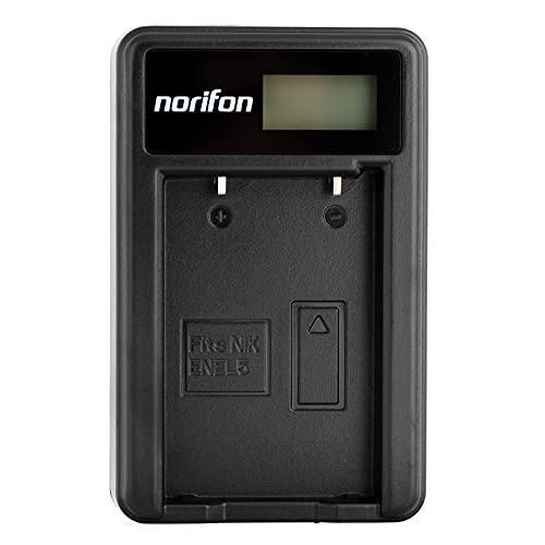 Norifon EN-EL5 LCD USB Caricatore per Nikon Coolpix 3700, 4200,