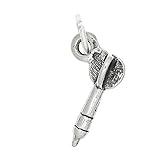 LGU Sterling Silver Oxidized Three Dimensional Small Dart Charm