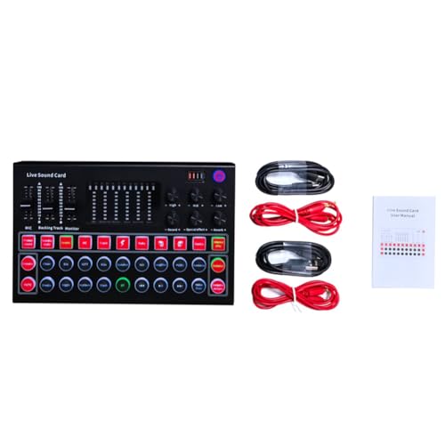 Scheda audio M9 Live Sound Card con luci colorate compatibile con canto live multi-piattaforma