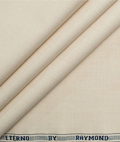 Image of Raymond 100% Cotton Fabric (All Weather Fabric, Unstitched Premium Fabric, Solid, Less Wrinkles) (Off White, 3.5 Meters for Kurta Pajama)