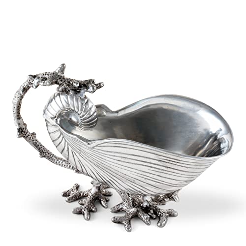 Arthur Court Aluminum Sea Shell Sauce Boat #TOP22