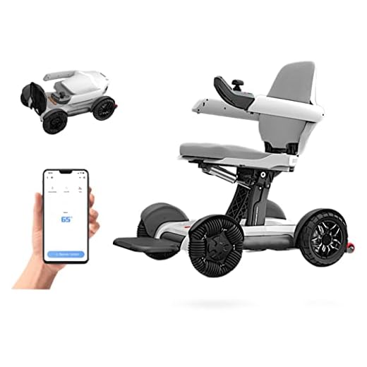 BounceBack World's First Intelligent Omnidirectional All-Terrain Electric Wheelchair for Adults. Foldable, Remote Control, Portable, Powerful Dual Motor, Powered Mobility Scooters