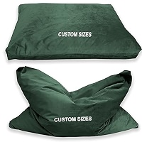 Custom Made Plush Velvet Floor Cushions - Bespoke Beanbag Style Pillows, Indoor/Outdoor Use, Duck Egg Color-941826