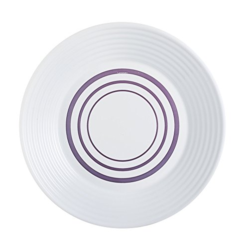 Luminarc N0665 HARENA COLORAMA - Juego de 6 platos hondos (23 cm), color morado y blanco