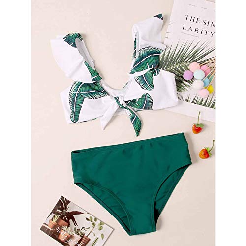 POLG Girls Kids Summer Bikini Set Swimsuit Outfits 8-14 Years Old Teen Children Ruffles Hollow Bathing Suit Sunsuit4