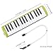 EASTROCK 32 Key Melodica Instrument Air Piano Keyboard Soprano Melodica with 2 Mouthpieces Tube Sets Carrying Bag for Beginners Adults Gift Green