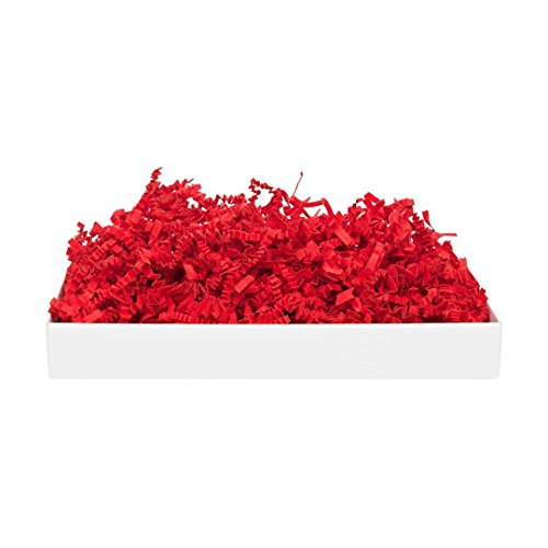 SizzlePak 029, Feuerrot, rotes Füllmaterial und Polsterpapier zum Füllen, Polstern, Ausstopfen, Dekorieren von Geschenk-Verpackungen, Deko - 1 kg Cover