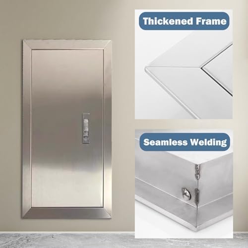 Erişim Paneli Büyük Duvar Tesisat Erişim Paneli Kapısı, Ağır Hizmet Tipi Paslanmaz Çelik Duvar Deliği Kapağı, Tesisat, Elektrik, Isıtma Için Muayene Kapağı Servis Kapısı(65x120cm) - Görsel 6