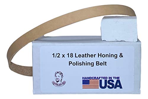 1,27 cm x 45,7 cm Leder Schleif- und Poliergürtel - Polierpaste im Lieferumfang enthalten Cover