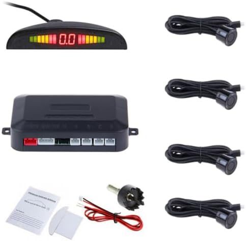 Ciieeo Car Parking Sensor Monitor with 4 Sensors, Black Plastic Backup image 2