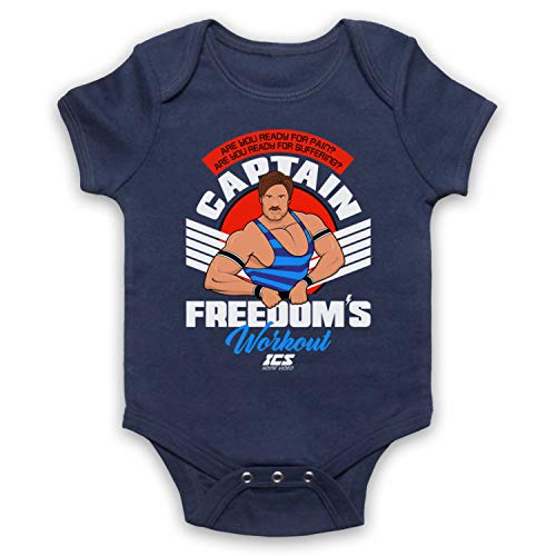 Barboteuse Arnie Film Captain Freedom pour bébé de My Icon Art & Clothing