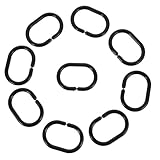 DIKACA 20 Stück Teiliges Duschvorhangringe Robustem Abs Kunststoff Glatte Flexible Gardinenhaken...