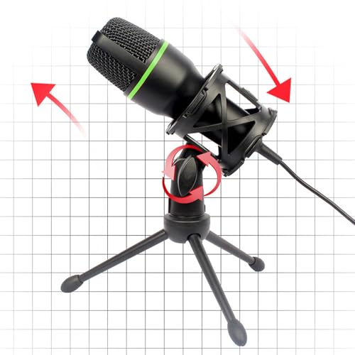 Kit de micrófono podcast USB - Micrófono de grabación de streaming para música, audio, voz, micrófono de podcast para ordenador portátil para streaming de vídeo, accesorios de configuración de estudio - imagen 6