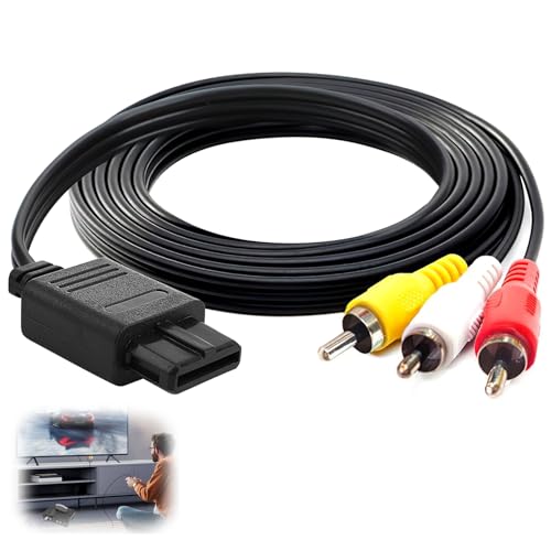 AV Kabel für Nintendo N64 Stereo Audio Video AV RCA Composite kabel für Nintendo GameCube/NGC/64/N64/SNES/GC/Super Famicom TV HDTV DVD Fernseher Monitor 1,8 Meter Videokabel – Bild 8
