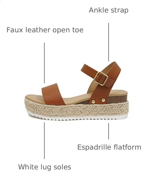 Image of Soda CLIP ~ Women Open Toe Ankle Strap Platform Espadrille Sandal