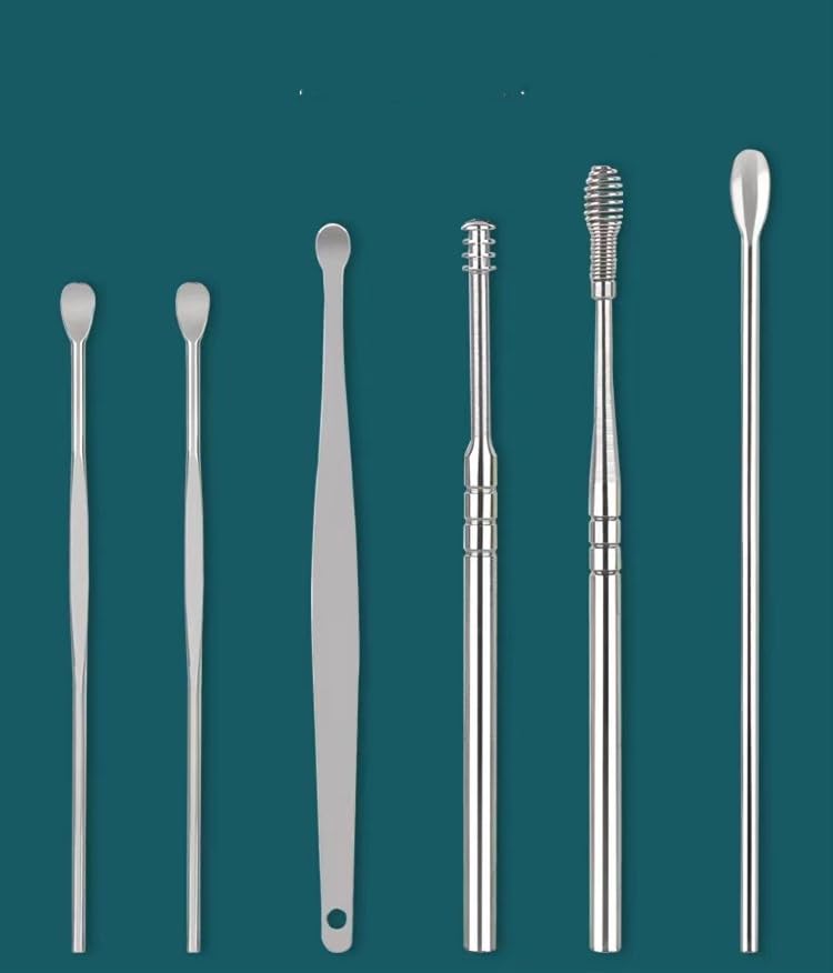 6 Sets of Earwax Cleaning Tools Multiple Types of Ear Cleaning and Care Tools with Storage Box