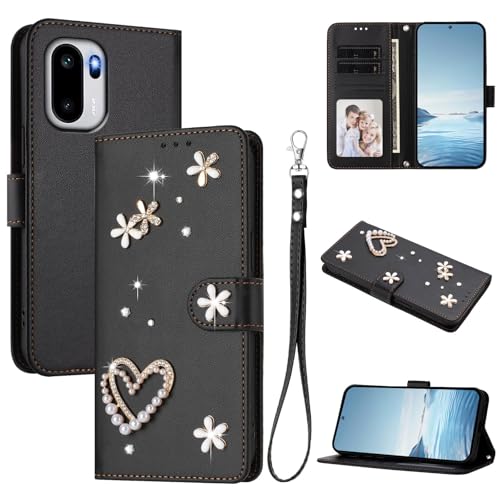 �X�}�z�P�[�X �Ή��@�� for OnePlus 15R / Ace 6 / Ace 6T �������[�h�y�J�[�h�z���_�[�t�����z �t���b�v�J�o�[ �}�O�l�b�g�o�b�N�� �L�b�N�X�^���h�z Black