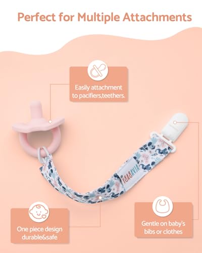 Image of ALVABABY Pacifier Clips 10 Pack Pacifier Binky Paci Holder Leashes for Teethers 10DP02A
