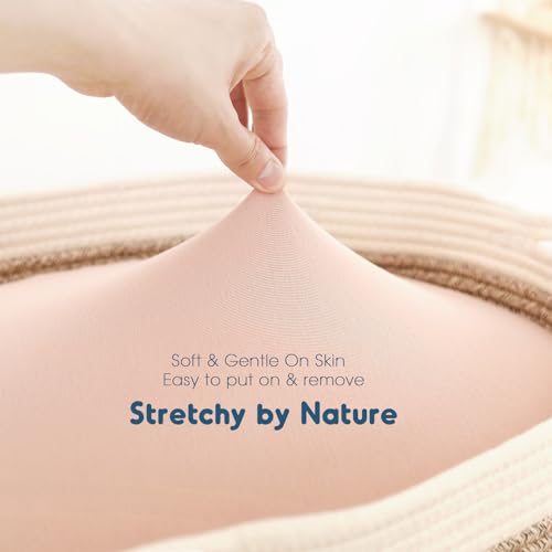 Image of GRSSDER Stretchy Ultra Soft Fitted Bassinet Sheet 2 Pack, Universal Fit for Bassinets Baby Cradle Moses Basket Oval Rectangle Mattress Safe and Snug, Jersey Bassinet Sheets for Girls, White /Pink