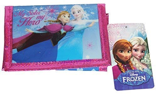 OFA ProductsFrozen Wallet, Girls, Blue, Faux Leather, Bi-Fold, Coin Pocket, Funky Cartoon, Frozen Theme