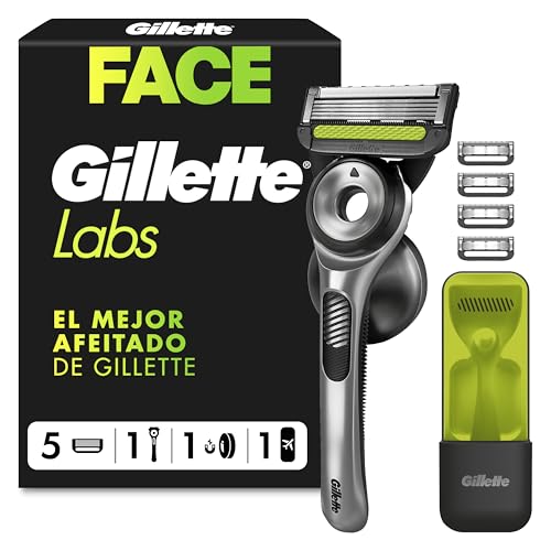 GilletteLabs Maquinilla de Afeitar para Hombre con 5 Recambios
