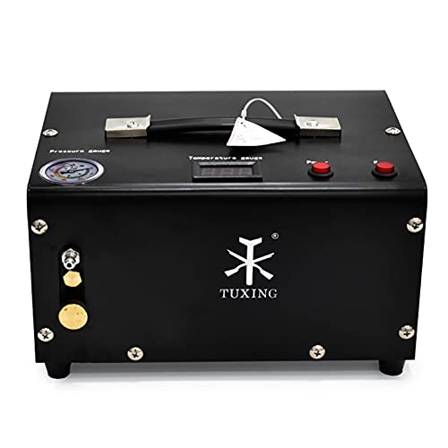 TUXING 4500Psi PCP-Luftkompressor, öl-/wasserfrei, PCPPaintball-Tank-Luftpumpe, angetrieben von 12V...