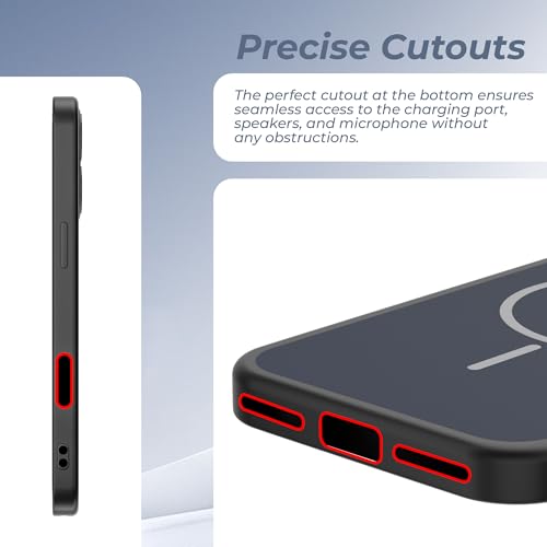 Image of A rtistque Back Cover Case for iPhone 17 Pro | Mag-Safe| Acrylic | Shockproof TPU Protective Design | iPhone 17 Pro Back Cover - Black Bumper