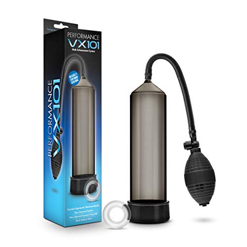 Blush Performance VX101 - Male Enhancement Pump - Beginner Penis Pump For Enlargement - Synthetic Rubber Ball Pump For More Suction - Soft Comfortable Sleeve - Makes You Bigger Sex Toy for Men - Black