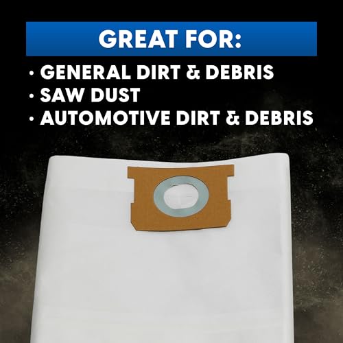 Image of Vacmaster VDBS.01 Standard Dust Bag For 5-6 Gal Wet /Dry Vac 3-Pack