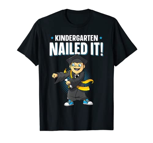 Flossing Graduation Boy Kindergarten Genagelt It Klasse Von 2021 T-Shirt