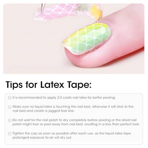 Vishine Flüssiges Latex-Gel für Nägel, 2 Stück, 16 ml, Nagelhautschutz, Peel-off für Gel-Nagellack, Nail Art, Schutzschicht aus flüssigem Latex, Nagelhautschutz