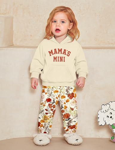 KANGKANG Toddler Baby Girl Clothes Hoodie Sweatshirts Print Pants 2 Piece Outfits Cute Fall Winter Clothing Set2
