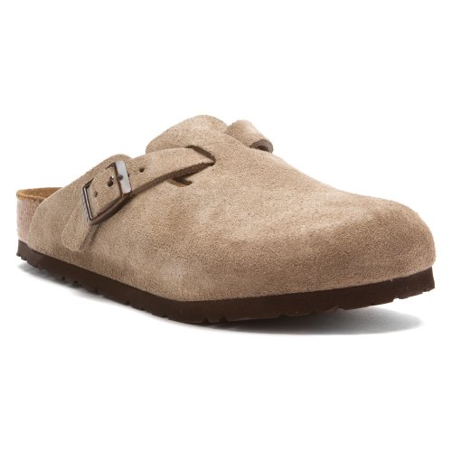 Birkenstock Women's Boston SFB Heritage Leather Taupe Suede S/Fb, 45 N EU