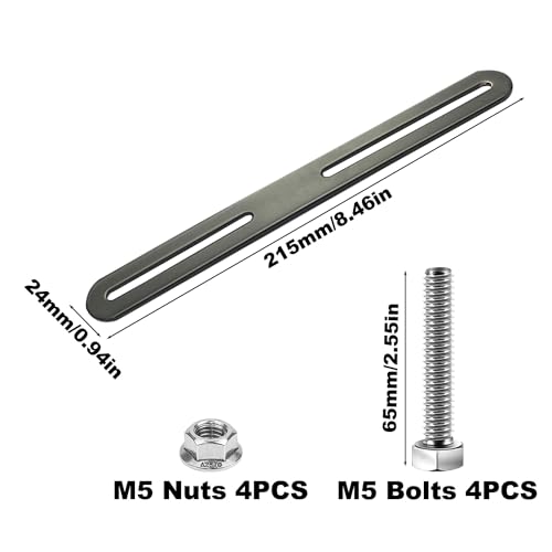 Befestigungsset für Zaunbriefkasten 2stk Zaunbefestigung 215 x 24mm Briefkasten Befestigung Briefkasten zur Briefkastenbefestigung an Toren oder Zäunen(Schwarz, 215mm)
