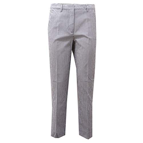 MaxMara 0444AE Pantalone Donna Weekend Cotton Striped Trouser Woman [40]