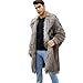 Men's Faux Fur Coat Long Heavyweight Furry Parka Overcoat Winter Fleece Warm Luxury Fur Jackets Thick Thermal Lined Cardigan Outwear Fashion Fluffy Faux Fur Open Front Costume