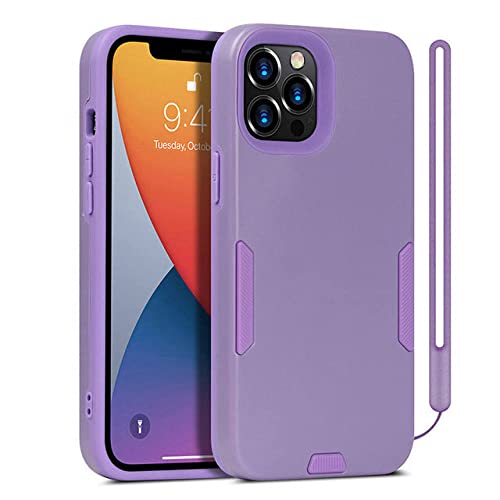 Coque silicone liquide avec dragonne iPhone evite chutes housse antichoc violette