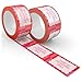 2 Rolls Plus Dispenser - Thank You Packing Tape for Small Business, Pink Cloud Cute Designer Decorative Printed Shipping and Packaging Tape (110 Yards Total)