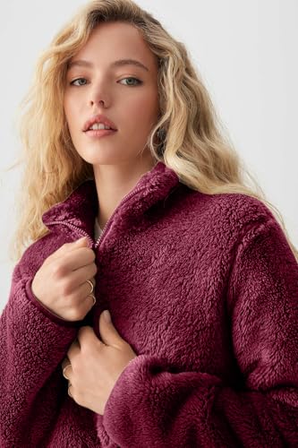 Image of ColorChakra Womens sherpa fur jacket for women superwarm leight weight fabric Plus size sweatshirt M to 5XL