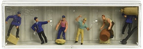 Preiser 10016 figuras modelo con carga HO paquete x6 miniatura 1